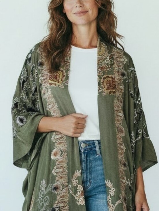 Citron Tops - CITRON Kimono